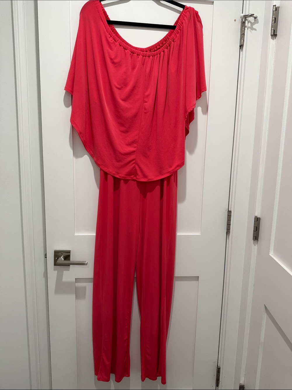 Red Off-Shoulder Jumpsuit